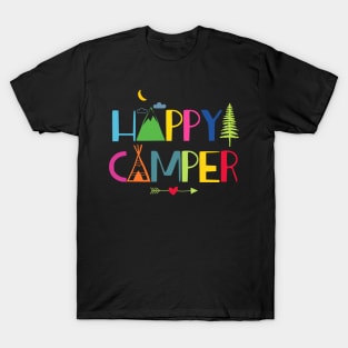 Arrow Camper Happy Summer Camp Camping Gift Men Women Kids T-Shirt